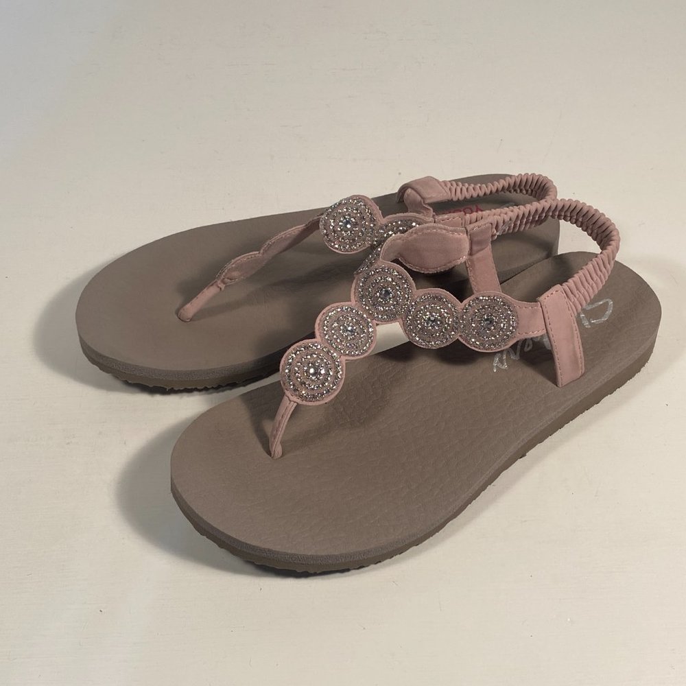 Skechers (31755) Meditation Stars Sparkle Yoga Foam Sandals Women Size 9 - Picture 3 of 8